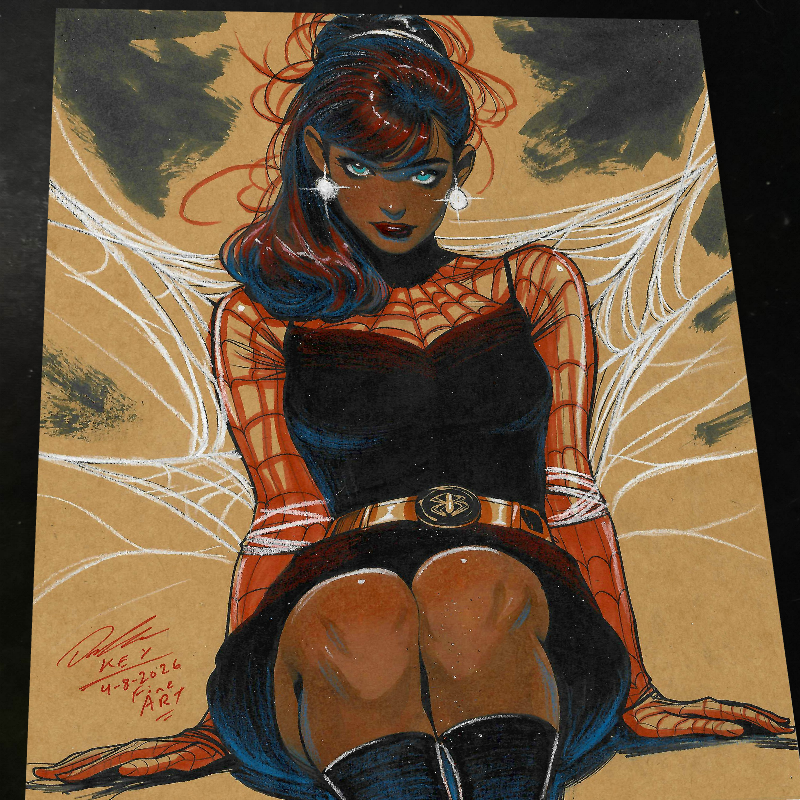 Mary Jane Watson Art Print Signed 8.5x11 | Art by Keyeske