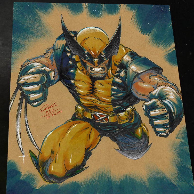 Wolverine X-Men Art Print Signed 8.5x11 | Art by Keyeske