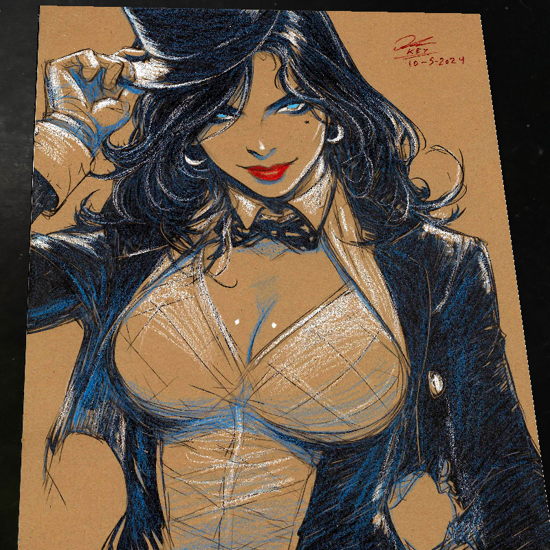 Zatanna Art Print Signed 8.5x11 | Art by Keyeske