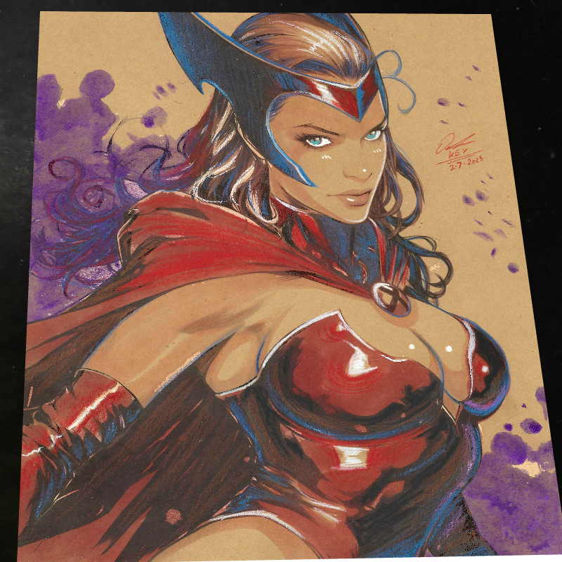Scarlet Witch - Marvel art print by Keyeske