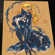 Gwen Stacy x Venom Art Print Signed 8.5x11 | Art by Keyeske
