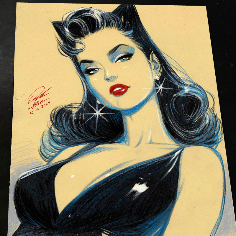 Catwoman Art Print Signed 8.5x11 | Art by Keyeske
