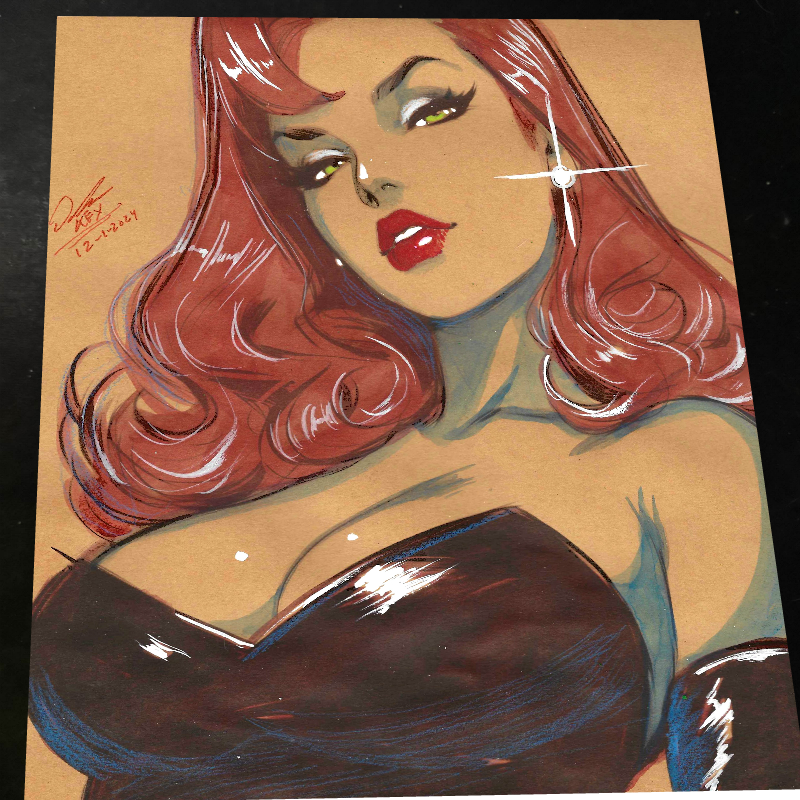 Jessica Rabbit Art Print Signed 8.5x11 | Art by Keyeske
