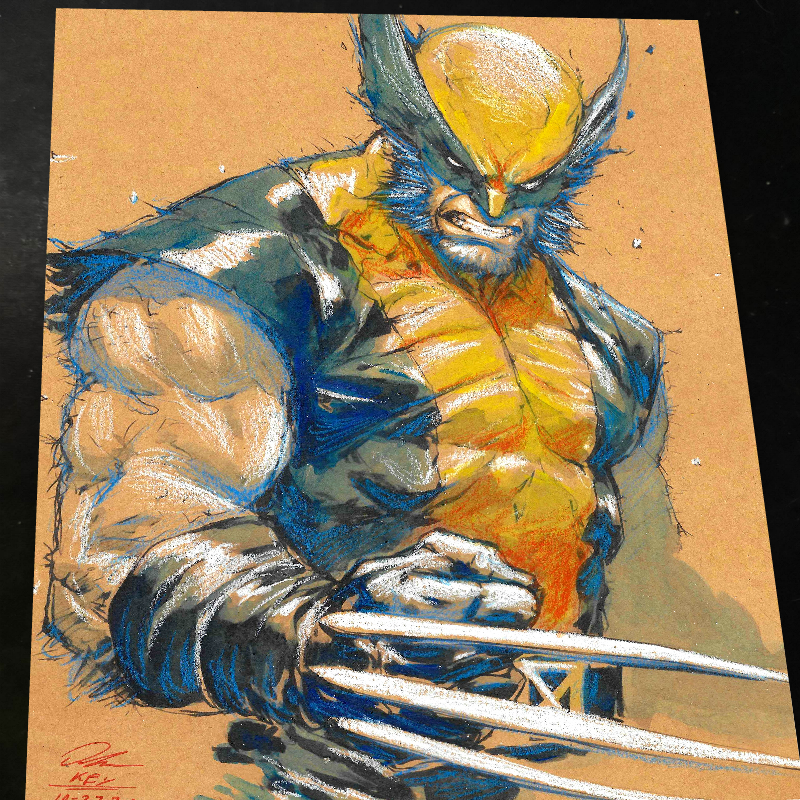 Wolverine X-Men Art Print Signed 8.5x11 | Art by Keyeske