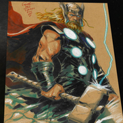 Thor Art Print Signed 8.5x11 | Art by Keyeske