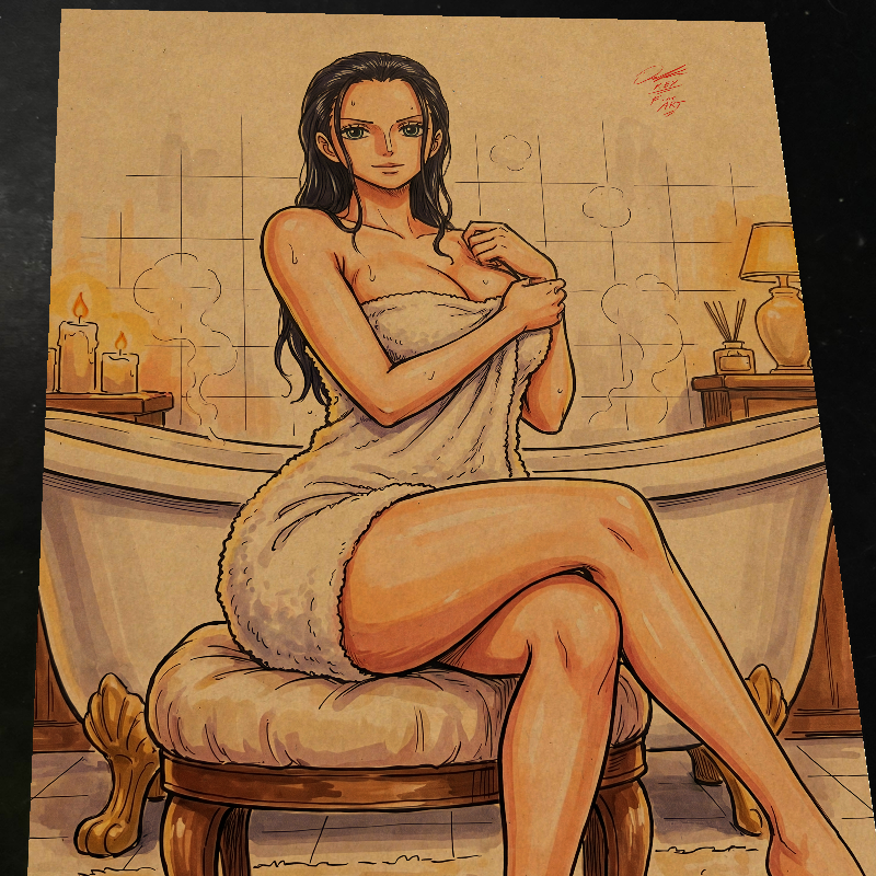 Boa Hancock One Piece Art Print Signed 8.5x11 | Art by Keyeske