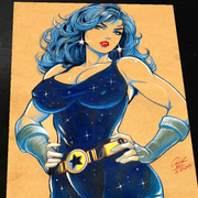 Donna Troy Wonder Girl DC Art Print Signed 8.5x11 | Art by Keyeske