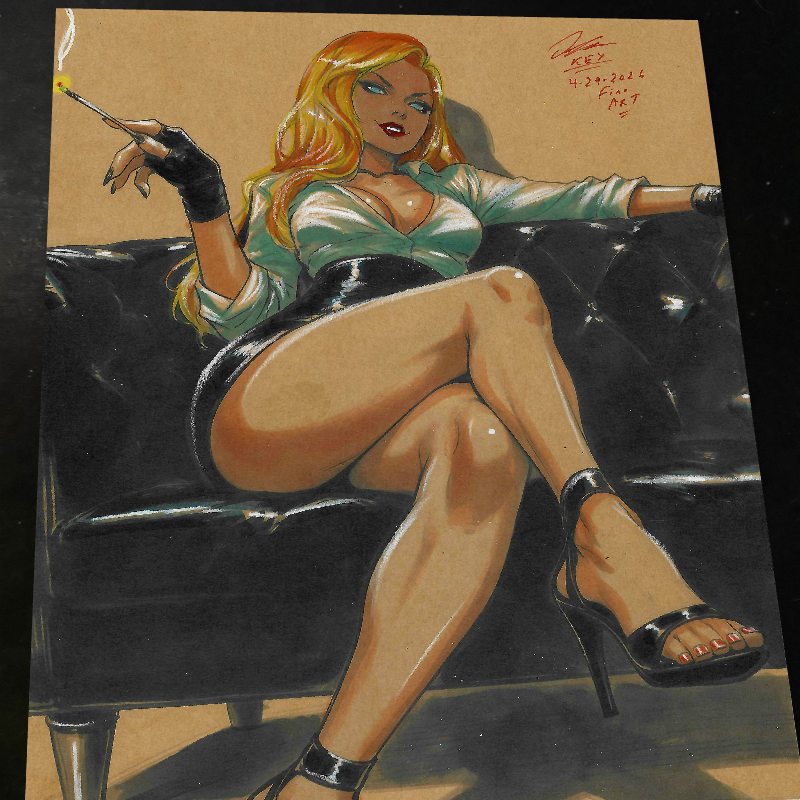 Emma Frost X-Men Art Print Signed 8.5x11 | Art by Keyeske