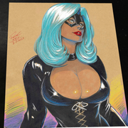 Black Cat - Marvel art print by Keyeske