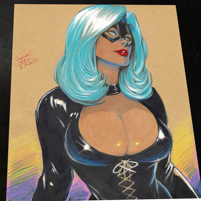 Black Cat - Marvel art print by Keyeske