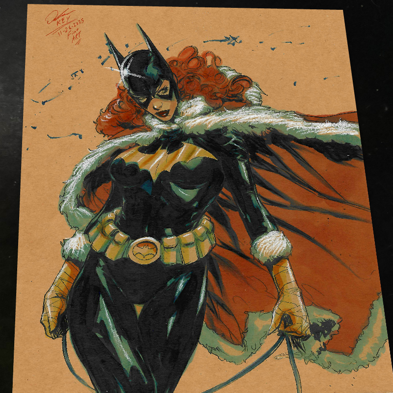 Batgirl Art Print Signed 8.5x11 | Art by Keyeske