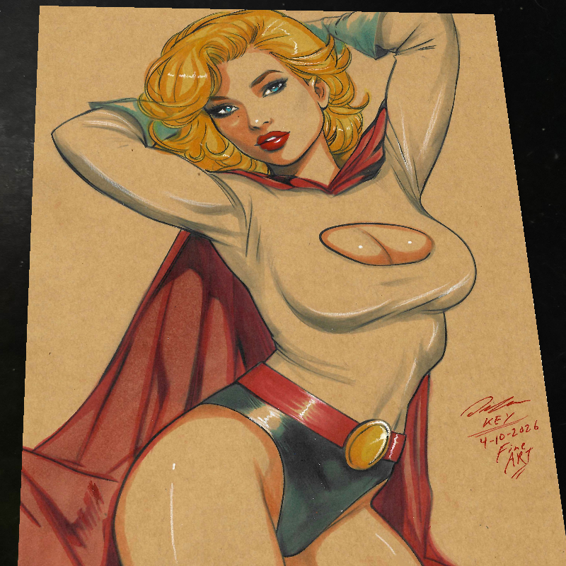 Power Girl - Marvel art print by Keyeske