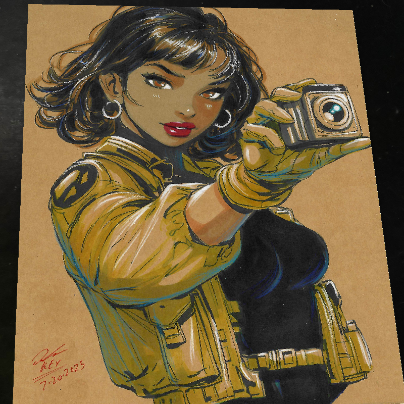 April O'Neil TMNT Camera Close-Up Art Print Signed 8.5x11 | Keyeske