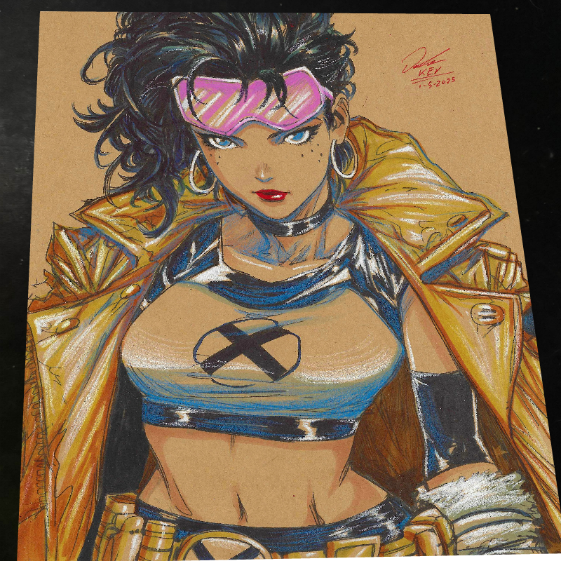 Jubilee X-Men Art Print Signed 8.5x11 | Art by Keyeske