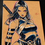 Psylocke - Marvel art print by Keyeske