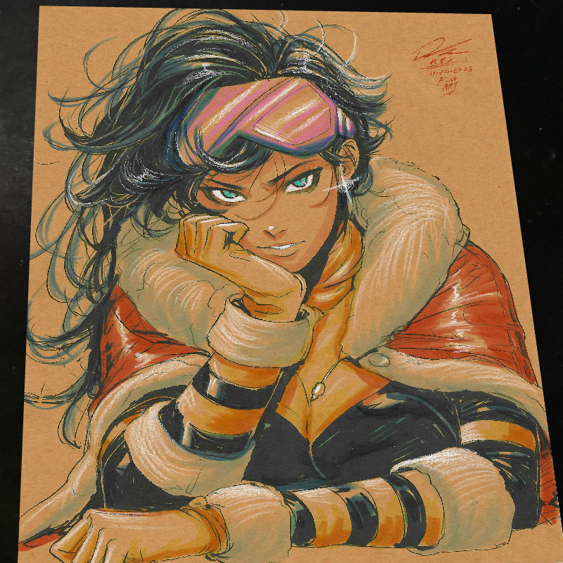 Jubilee X-Men Art Print Signed 8.5x11 | Art by Keyeske