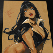 Vampirella Art Print Signed 8.5x11 Art by Keyeske - Marvel art print by Keyeske