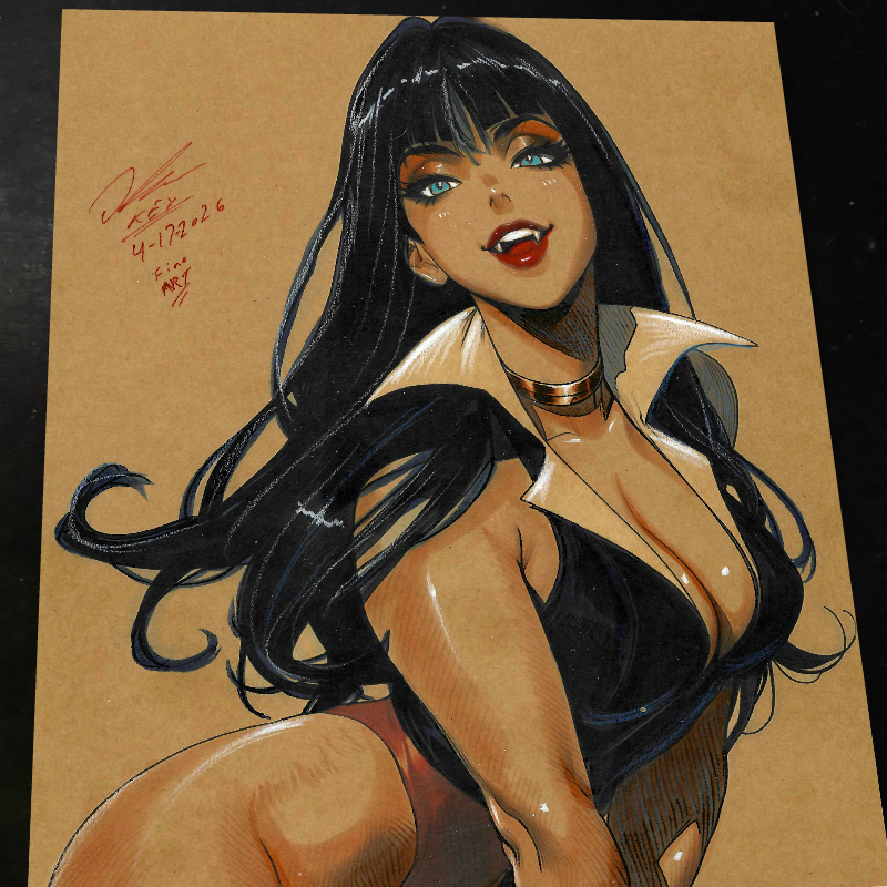 Vampirella Art Print Signed 8.5x11 Art by Keyeske