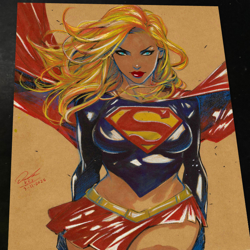 Superwoman Art Print Signed 8.5x11 | Art by Keyeske