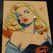 Supergirl DC Art Print Signed 8.5x11 | Art by Keyeske