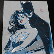 Batman - Marvel art print by Keyeske