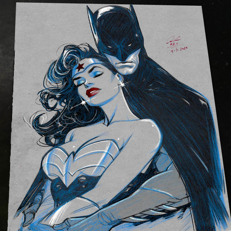 Batman Art Print Signed 8.5x11 | Art by Keyeske