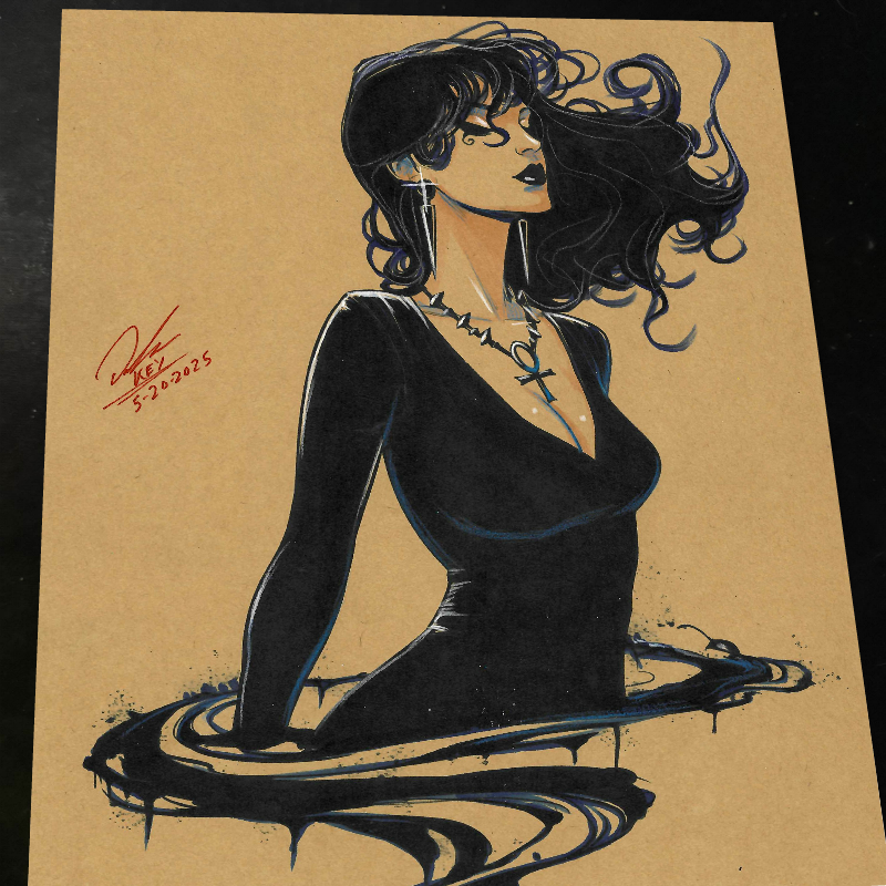 Catwoman Art Print Signed 8.5x11 | Art by Keyeske