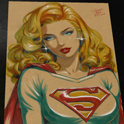 Supergirl DC Art Print Signed 8.5x11 | Art by Keyeske