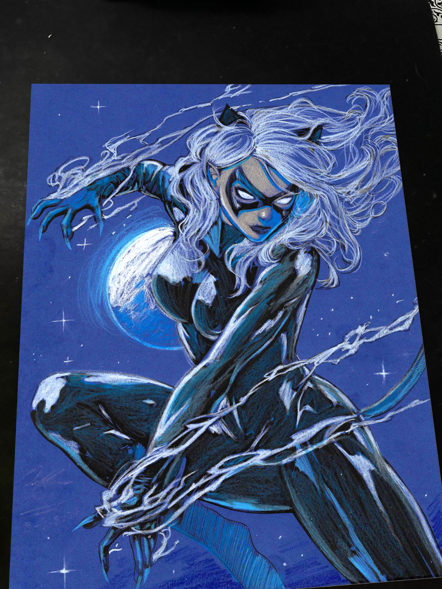 Black Cat - Marvel art print by Keyeske