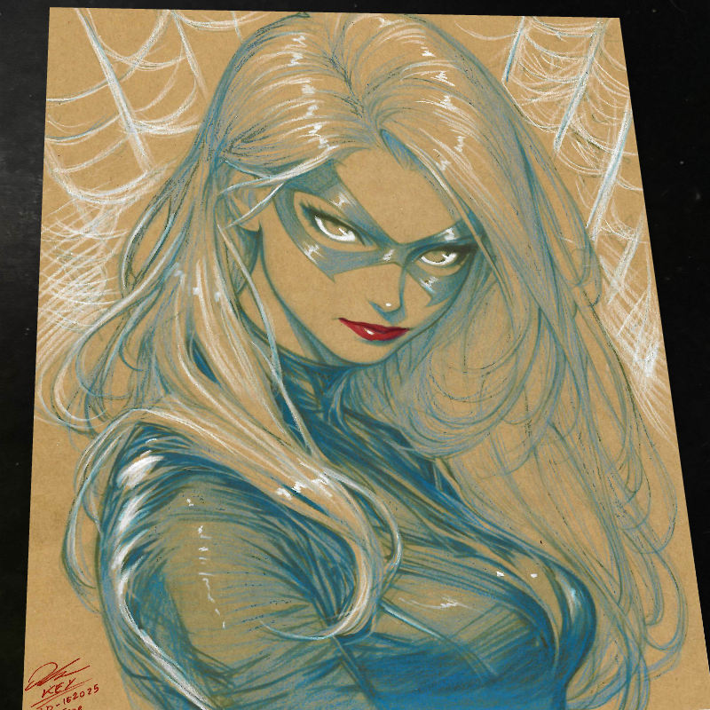 Black Cat - Marvel art print by Keyeske