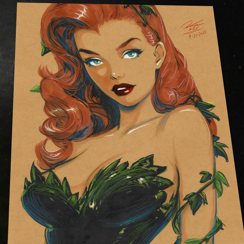 Poison Ivy Art Print Signed 8.5x11 | Art by Keyeske