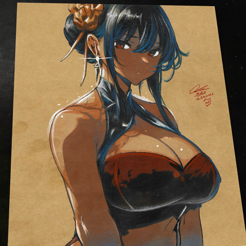 Yor Forger Spy x Family Art Print Signed 8.5x11 | Art by Keyeske