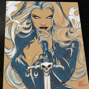 Lady Death Art Print Signed 8.5x11 | Art by Keyeske
