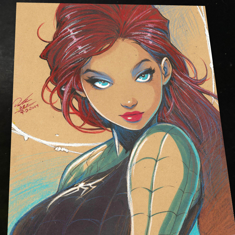 Mary Jane Watson Art Print Signed 8.5x11 | Art by Keyeske