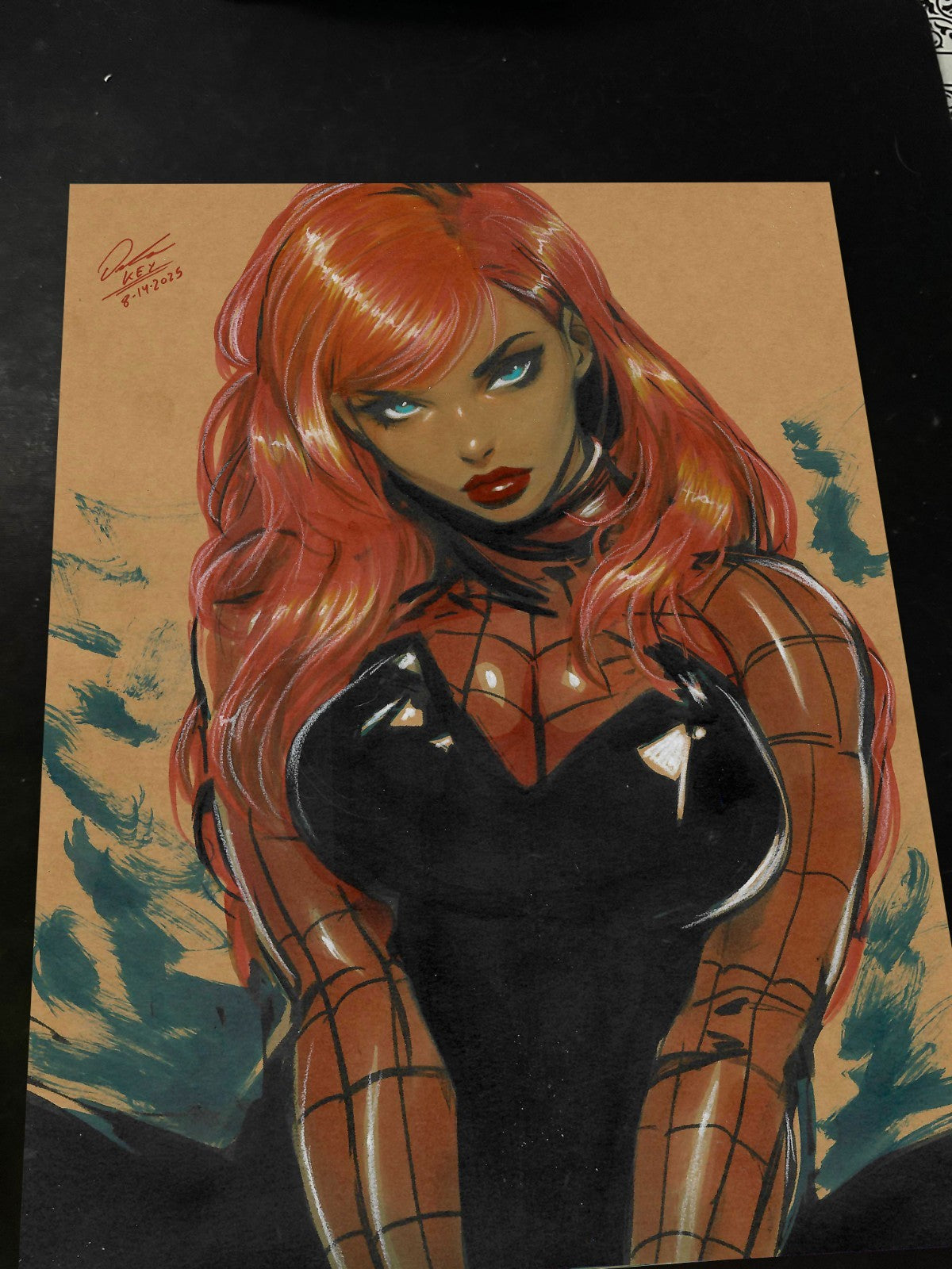 Mary Jane Watson Art Print Signed 8.5x11 | Art by Keyeske
