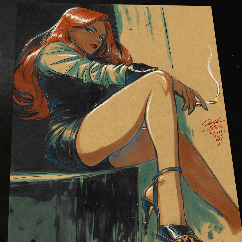 Mary Jane Watson Art Print Signed 8.5x11 | Art by Keyeske