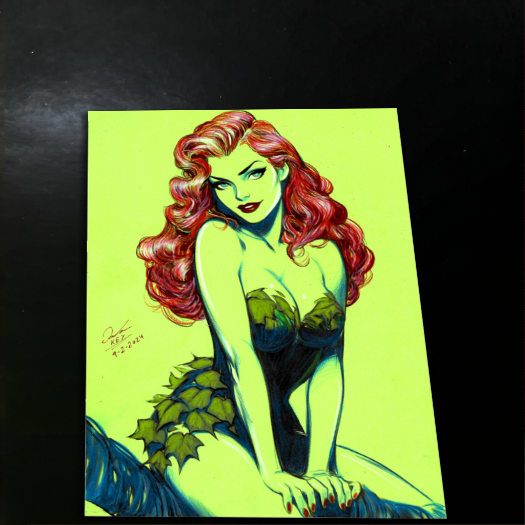 Poison Ivy Art Print Signed 8.5x11 | Art by Keyeske
