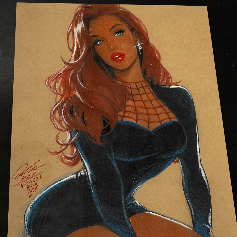 Mary Jane Watson Art Print Signed 8.5x11 | Art by Keyeske