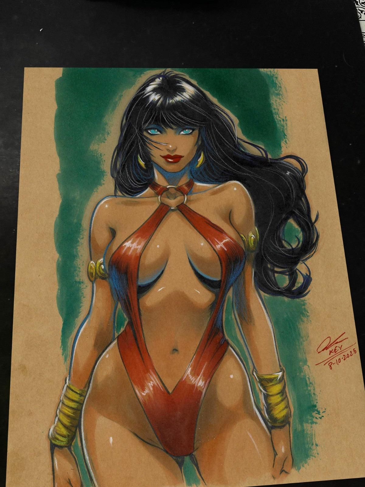 Vampirella Art Print Signed 8.5x11 Art by Keyeske