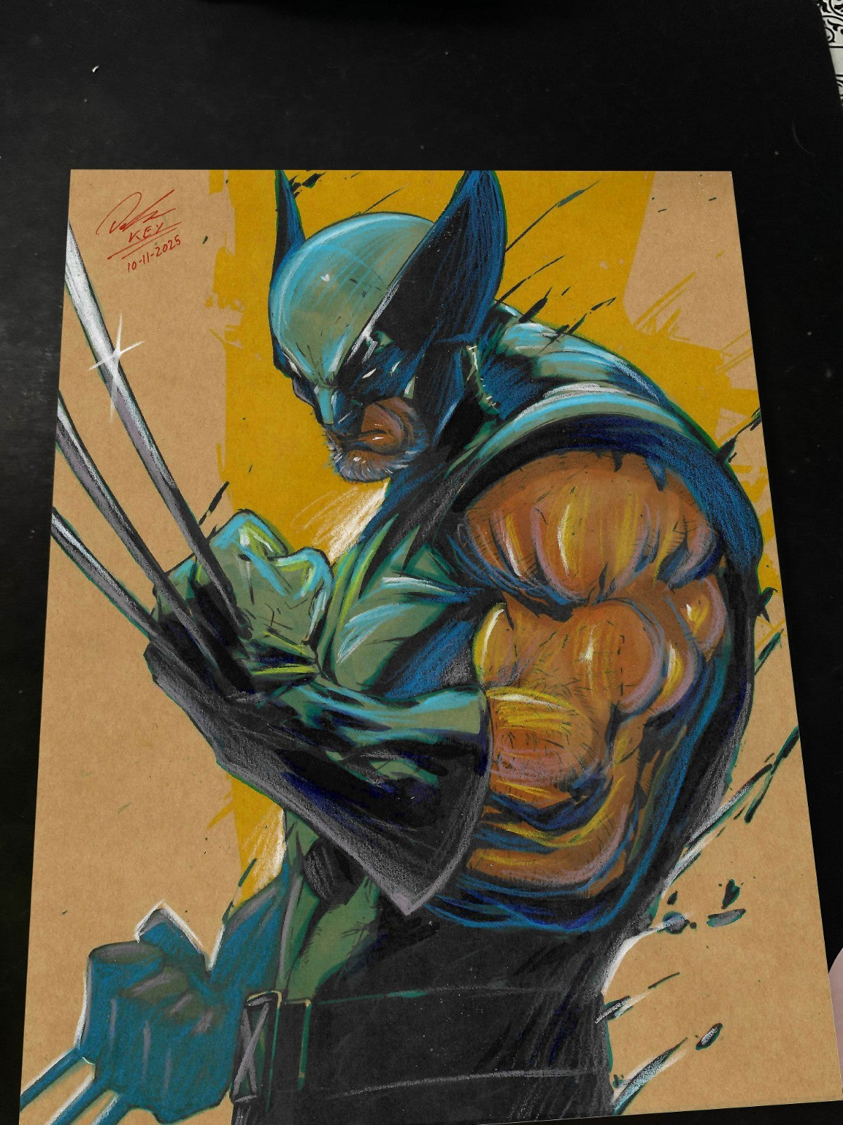 Wolverine X-Men Art Print Signed 8.5x11 | Art by Keyeske