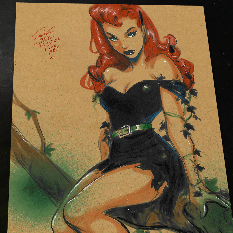 Poison Ivy Art Print Signed 8.5x11 | Art by Keyeske