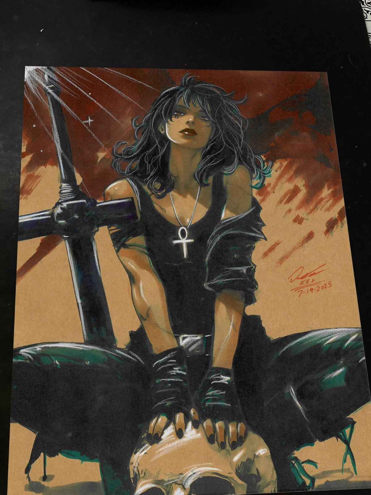 Death of the Endless Art Print Signed 8.5x11 | Art by Keyeske