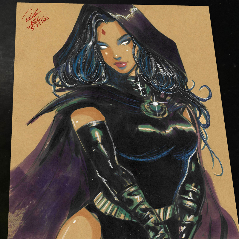 Raven Art Print Signed 8.5x11 | Art by Keyeske