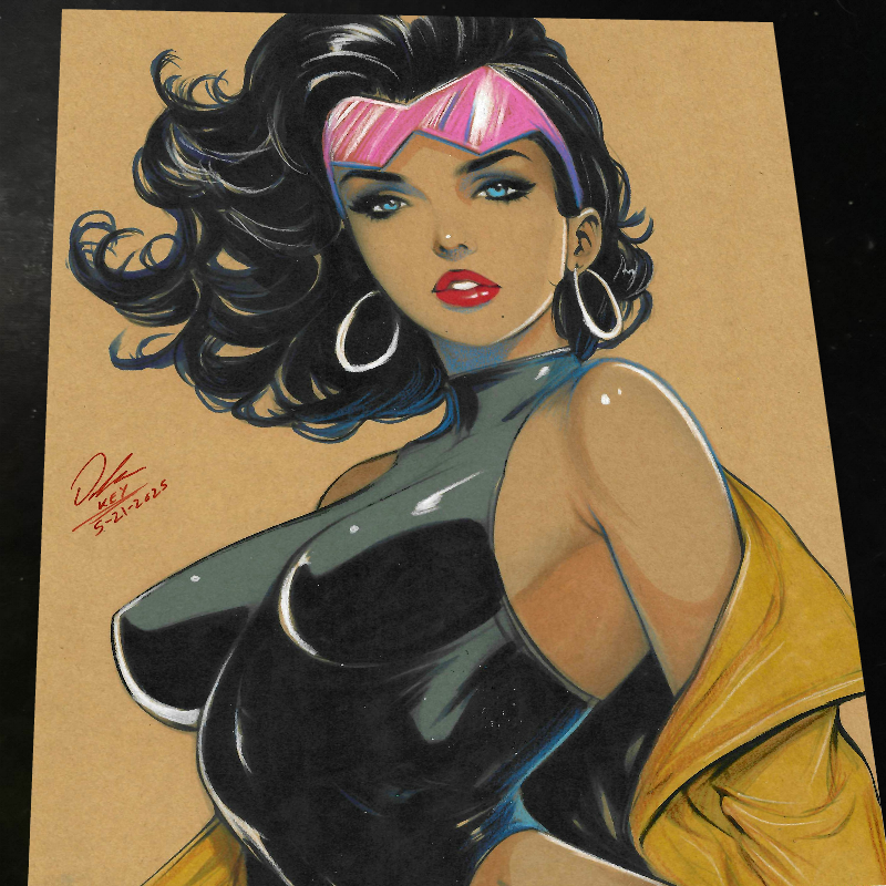Jubilee X-Men Art Print Signed 8.5x11 | Art by Keyeske
