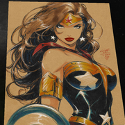 Wonder Woman Art Print Signed 8.5x11 | Art by Keyeske