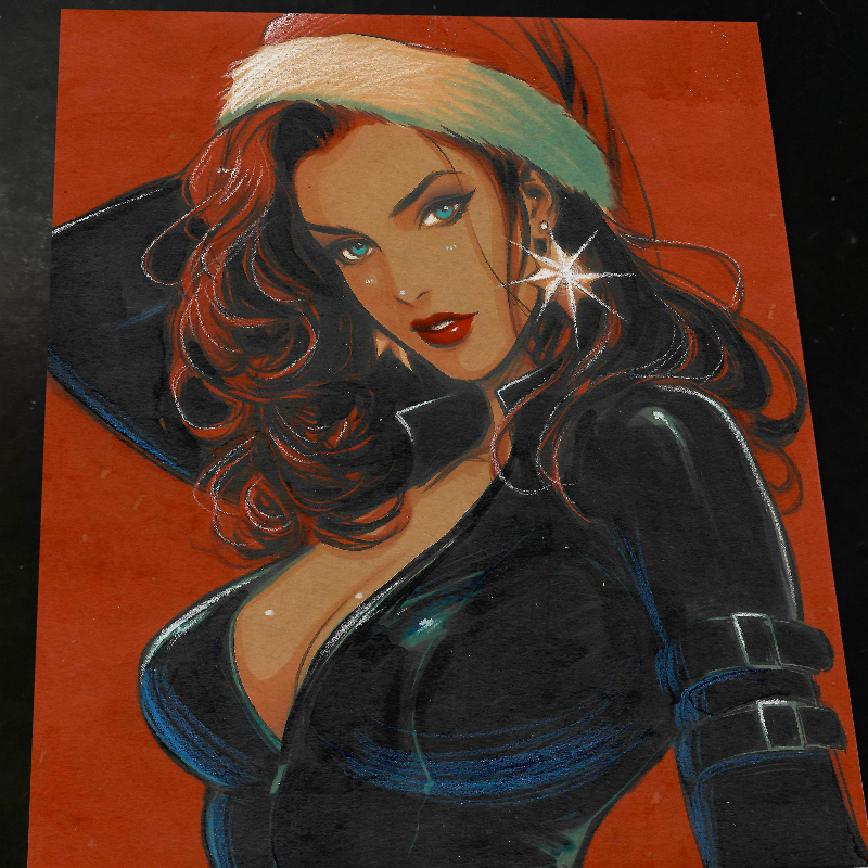 Black Widow Marvel Art Print Signed 8.5x11 | Art by Keyeske