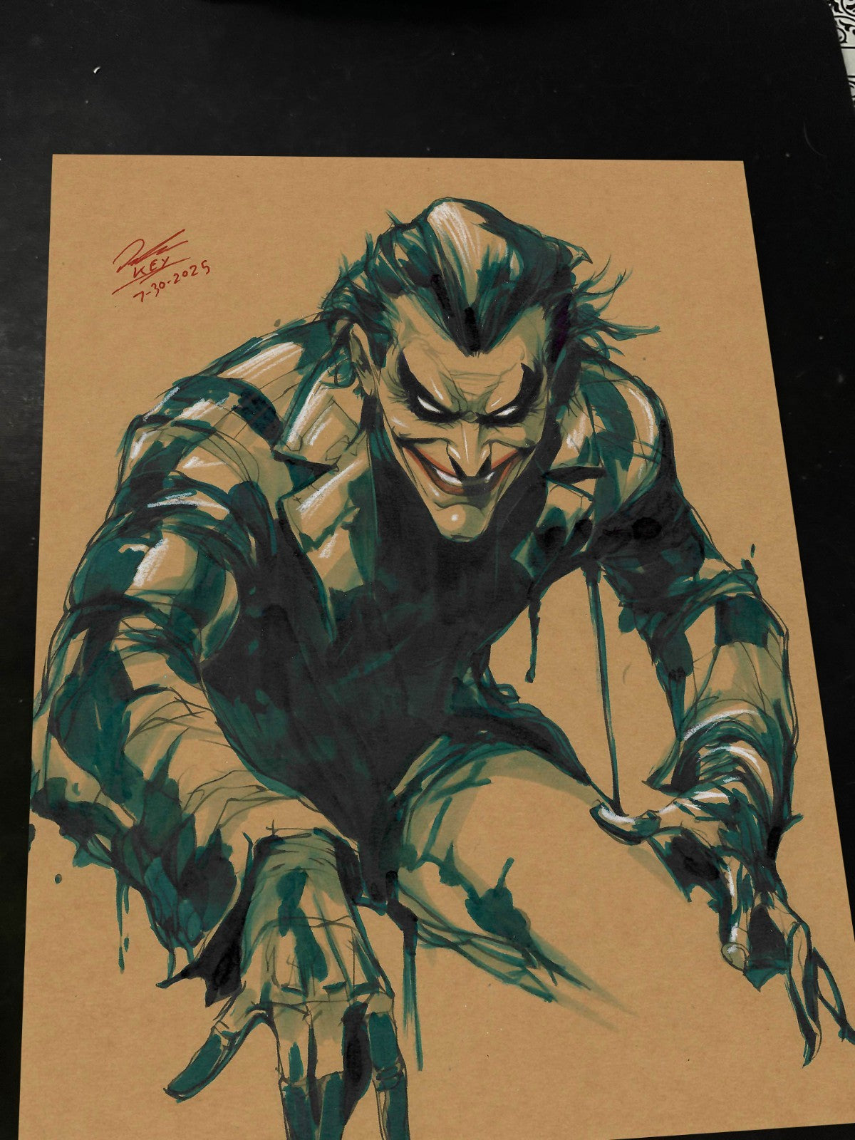 Joker Art Print Signed 8.5x11 | Art by Keyeske