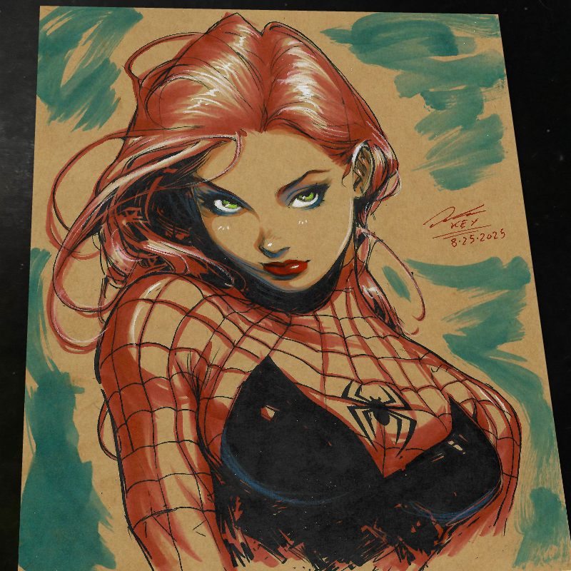 Mary Jane Watson Art Print Signed 8.5x11 | Art by Keyeske