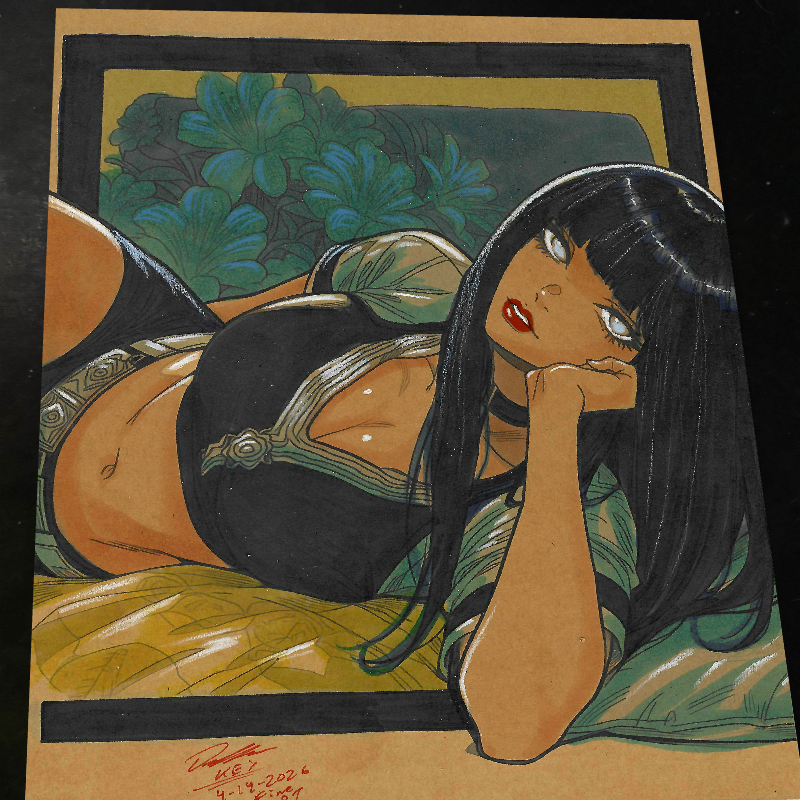 Hinata Hyuga Naruto - Marvel art print by Keyeske