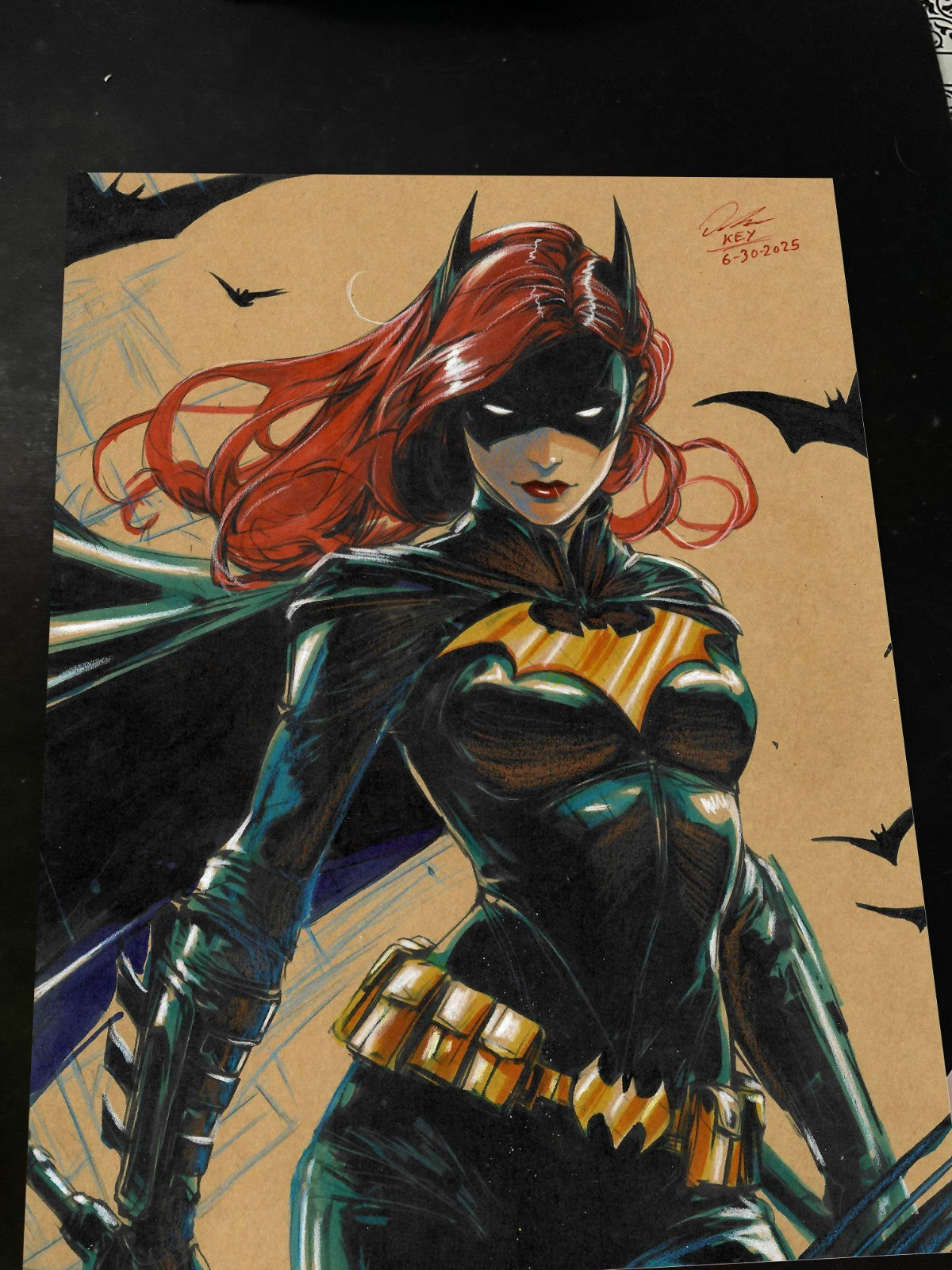 Batgirl Art Print Signed 8.5x11 | Art by Keyeske